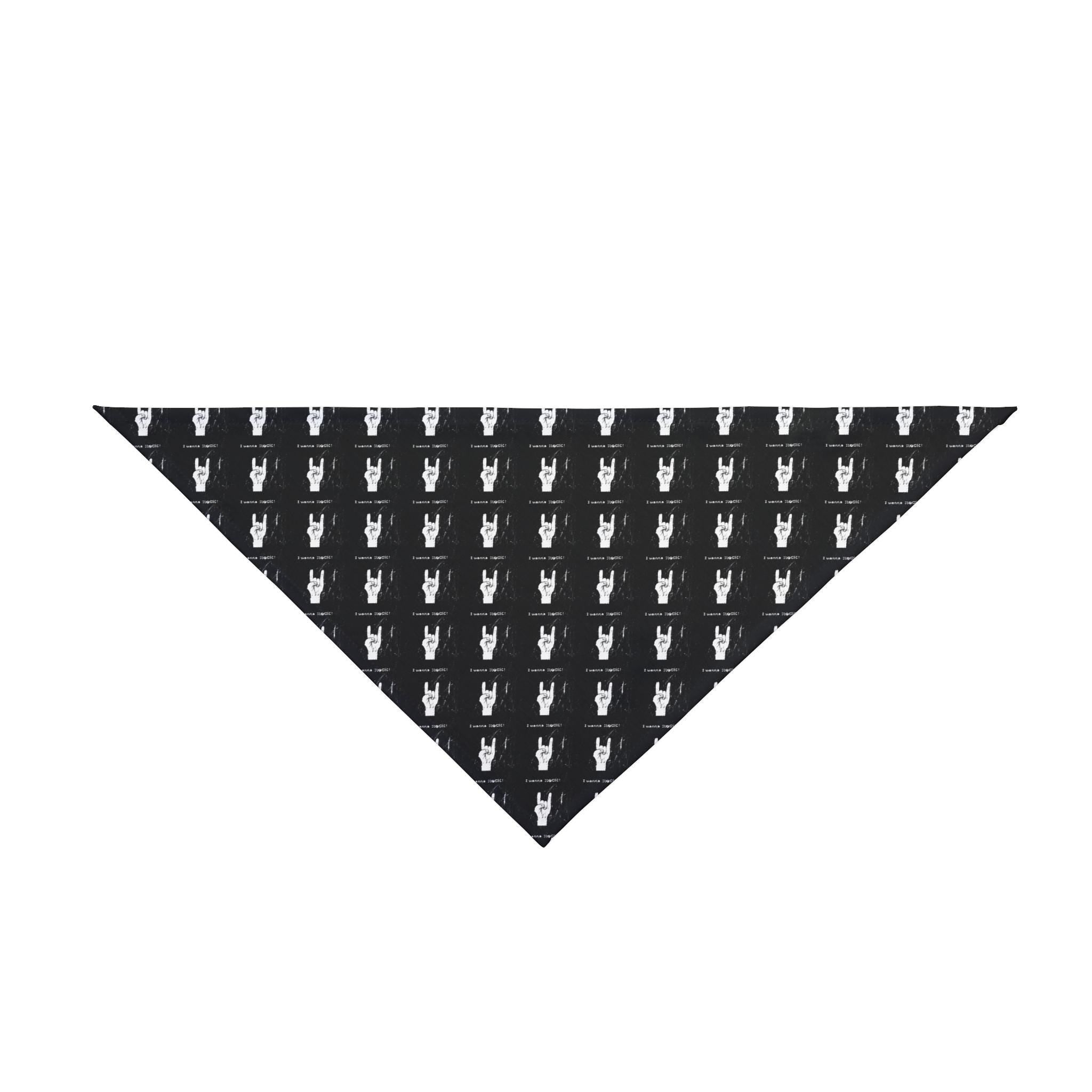 Rock Horns Dog Bandana - Metal Music Lover Pet Scarf