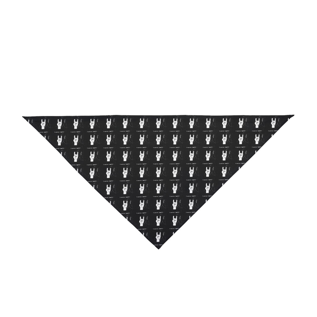 Rock Horns Dog Bandana - Metal Music Lover Pet Scarf
