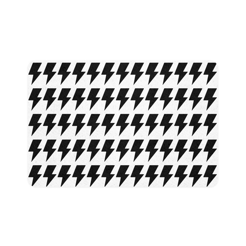 Lightning Bolt Pet Food Mat, Waterproof Non-Slip Dog Bowl Placemat