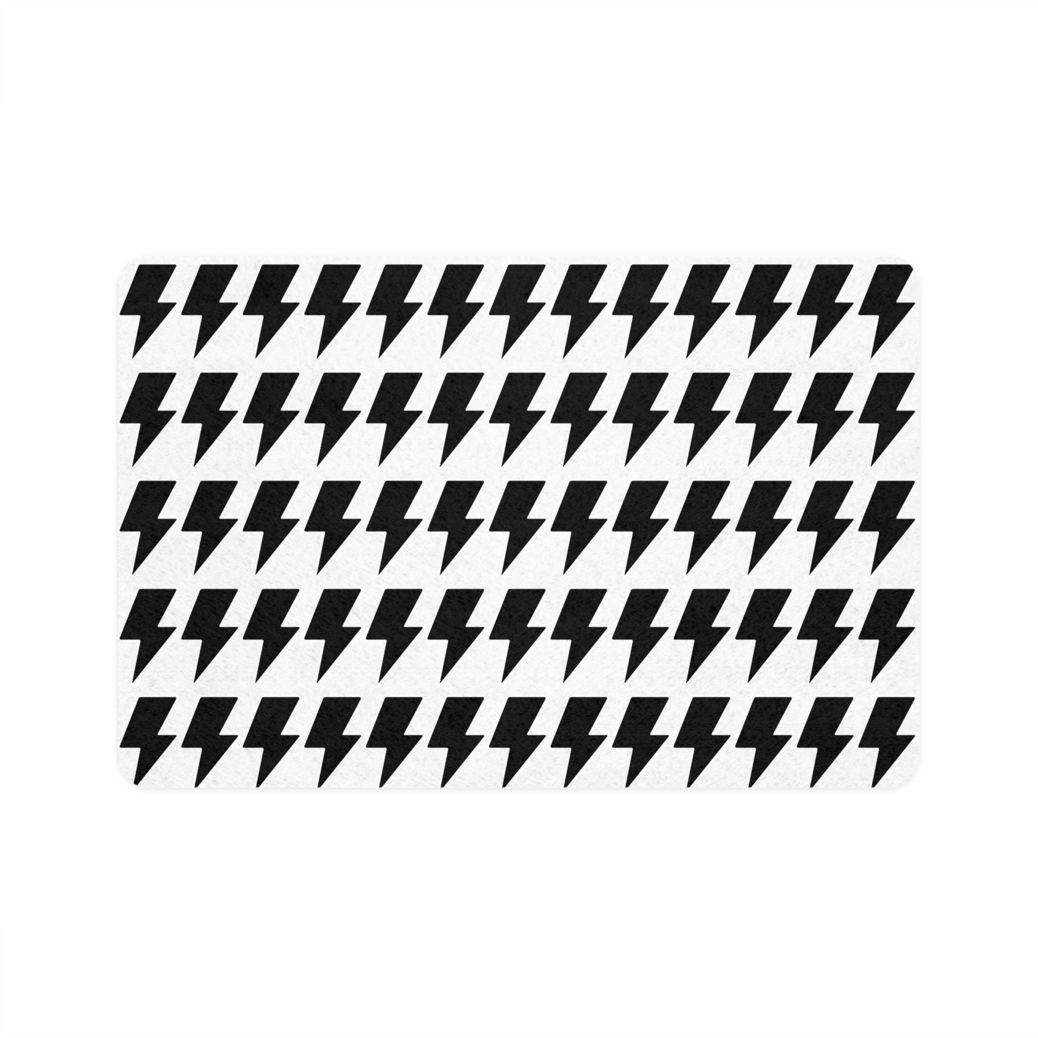 Lightning Bolt Pet Food Mat, Waterproof Non-Slip Dog Bowl Placemat