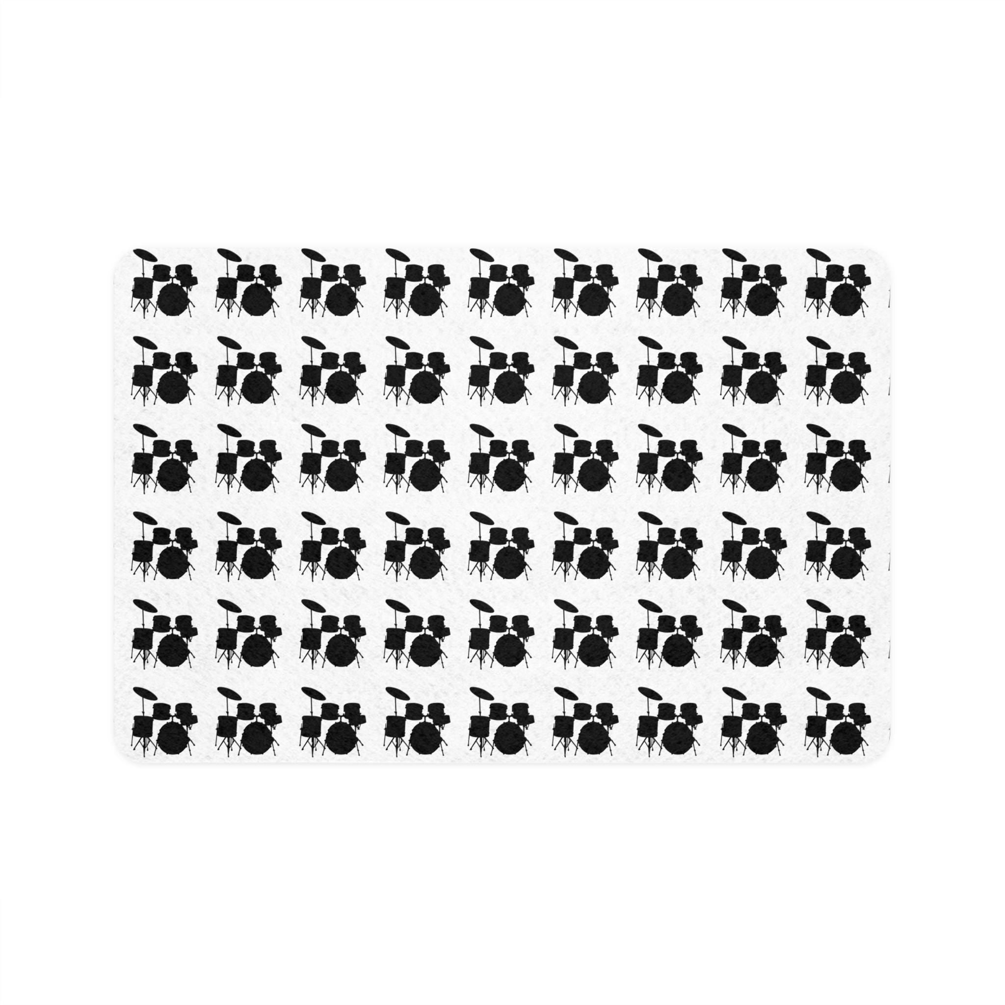 Drum Set Pet Food Mat, Non-Slip Dog Cat Feeding Placemat
