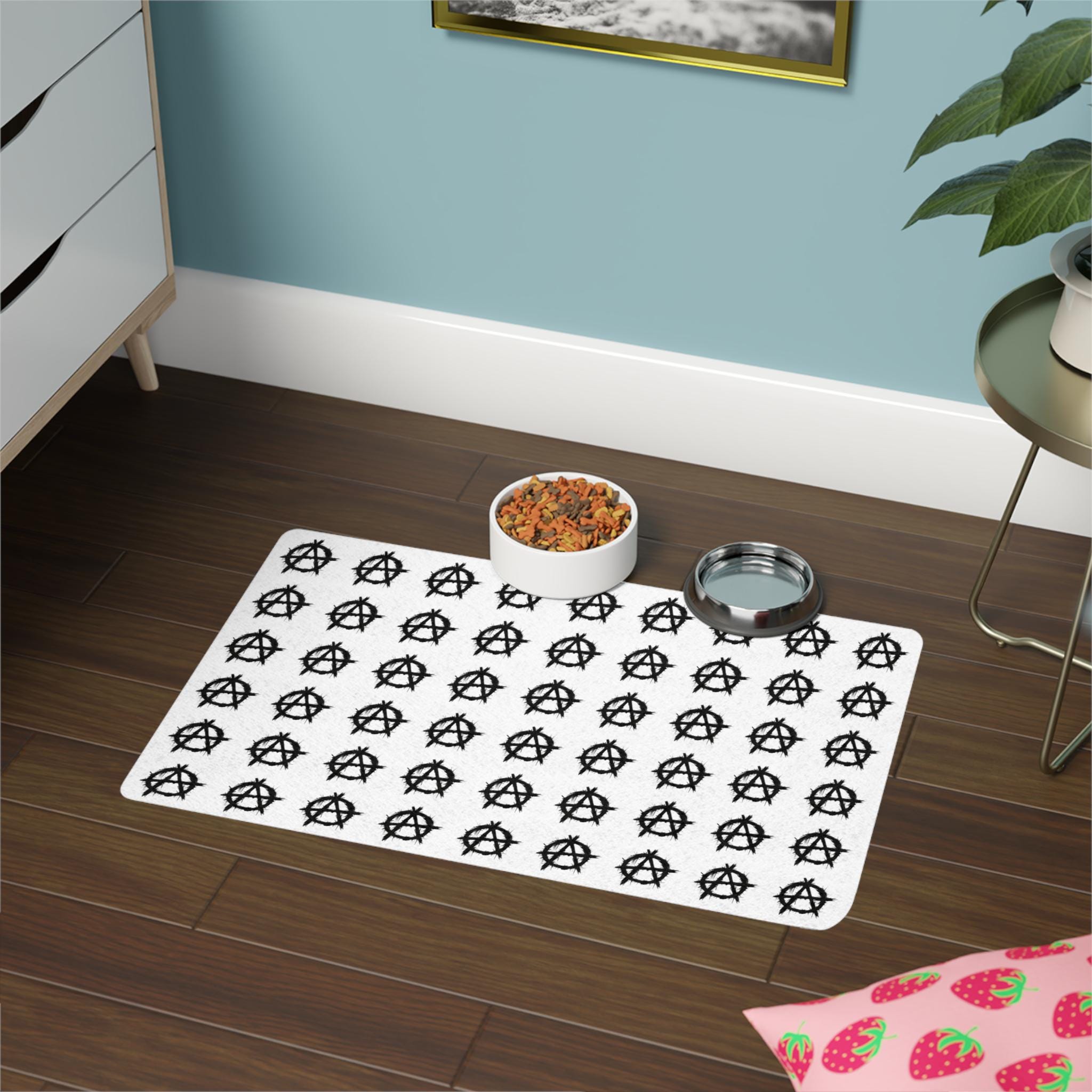 Anarchy Punk Dog Food Mat, Rebel Pet Placemat