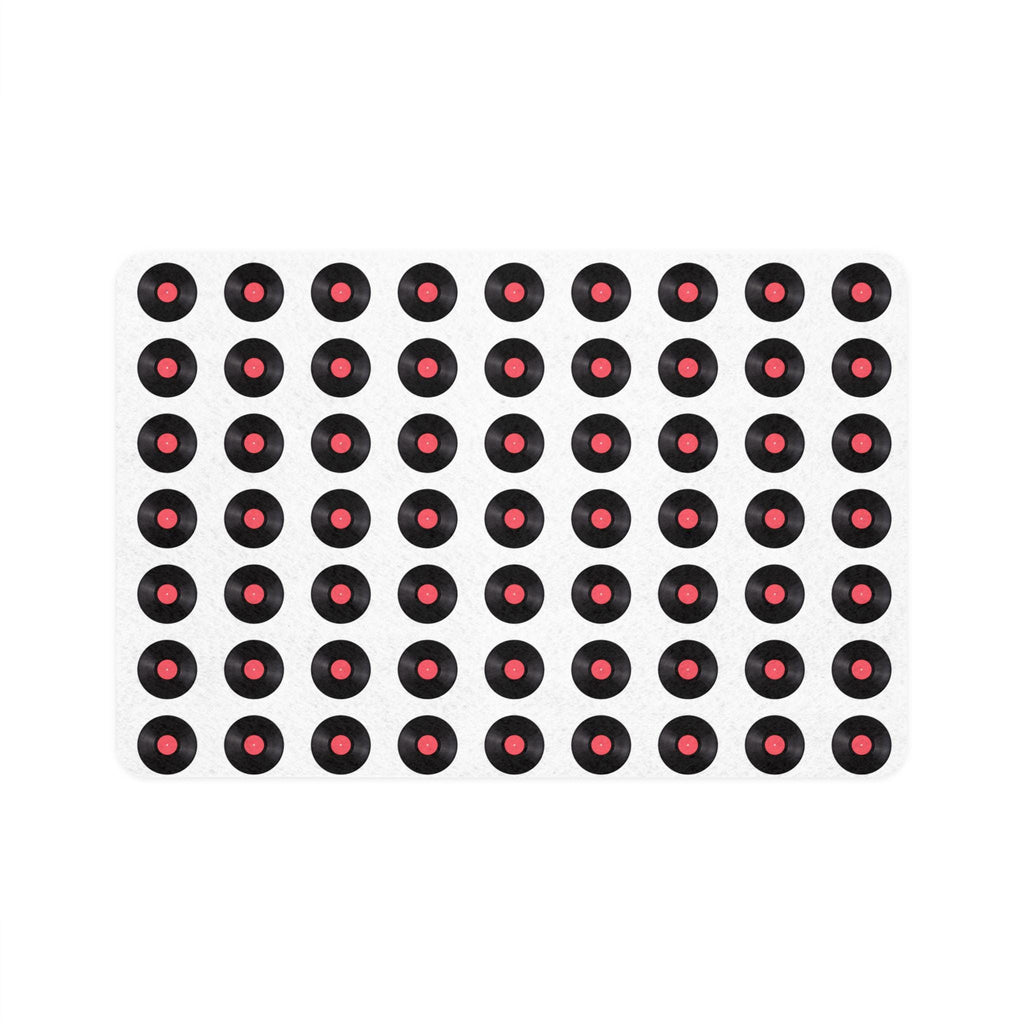 Vinyl Record Pet Food Mat, Non-Slip Dog Feeding Placemat (12x18)