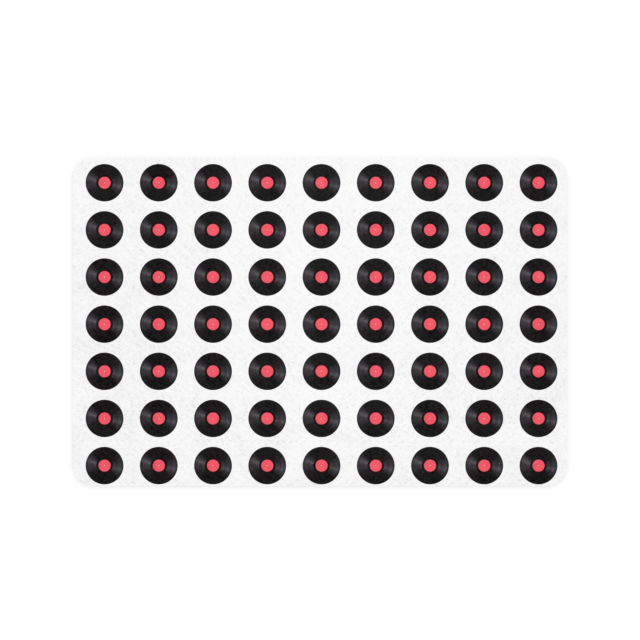 Vinyl Record Pet Food Mat, Non-Slip Dog Feeding Placemat (12x18)