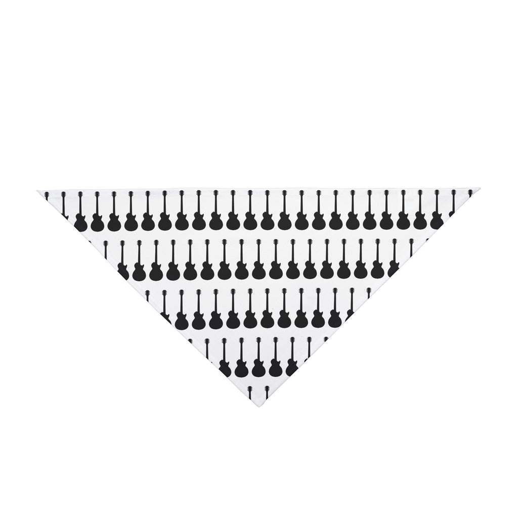 Black Guitar Pattern Pet Bandana | Musical Instrument Dog Bandana