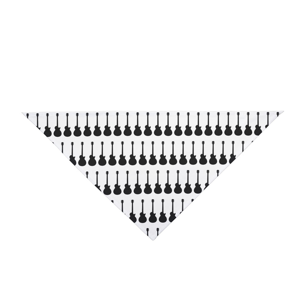 Black Guitar Pattern Pet Bandana | Musical Instrument Dog Bandana