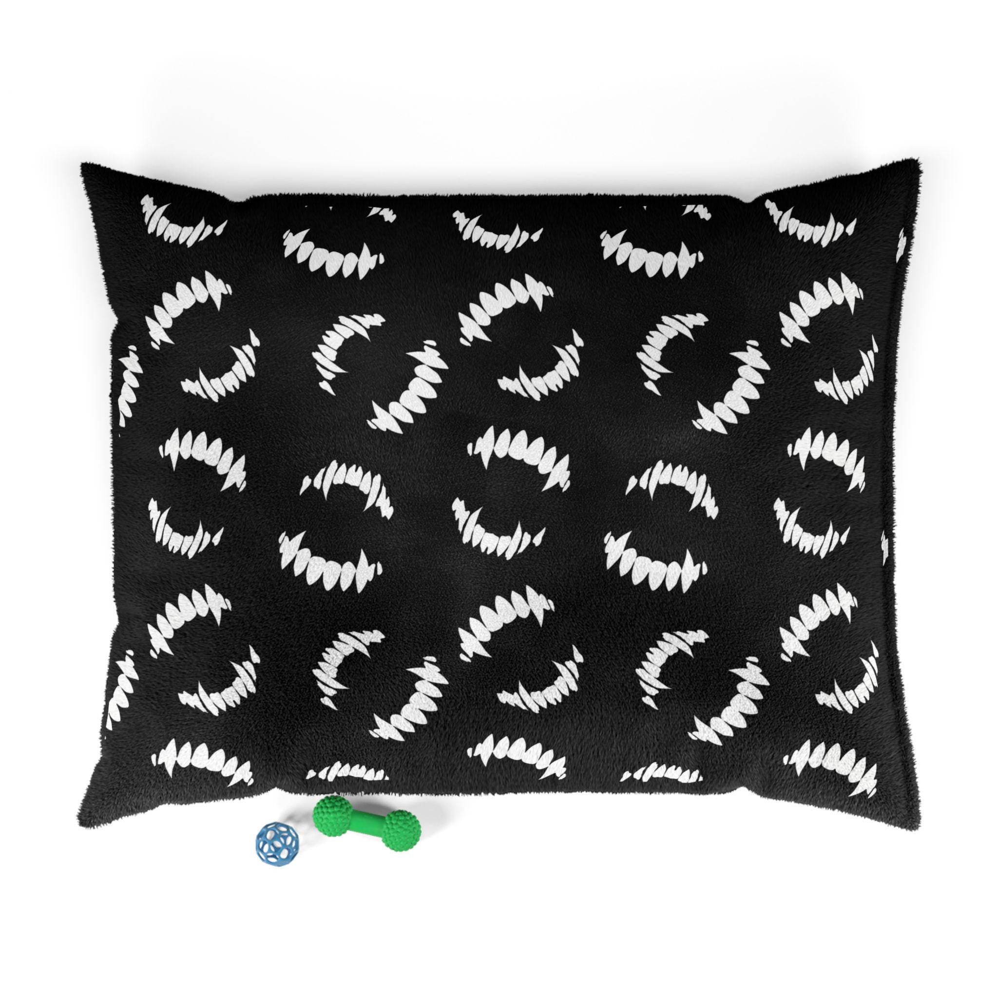 Vampire Teeth Pattern Pet Bed | Dog Bed