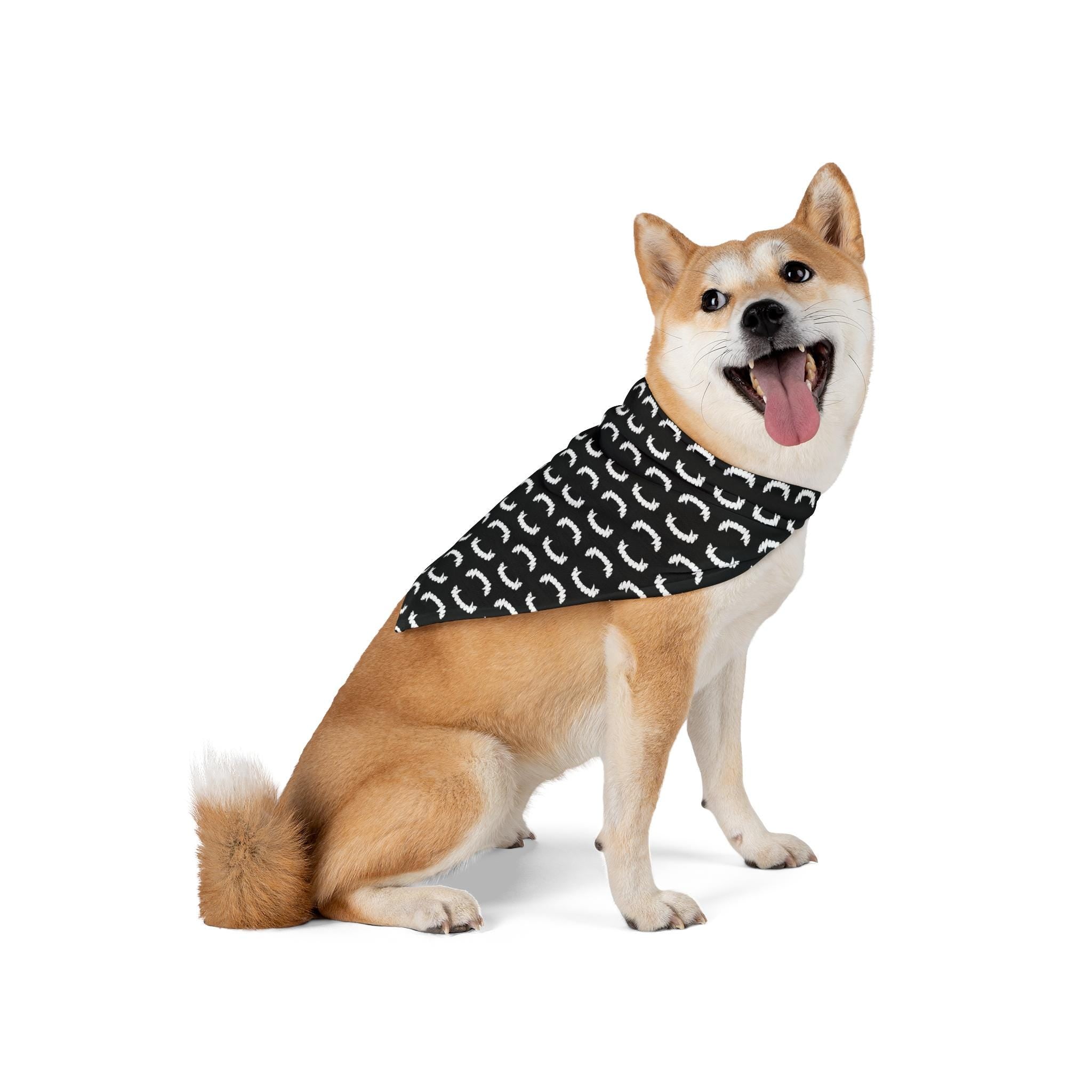 Vampire Teeth Pattern Pet Bandana | Halloween Dog Bandana