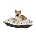 Yellow Black Lightning Bolt Pet Bed | Storm Pattern Dog Pillow
