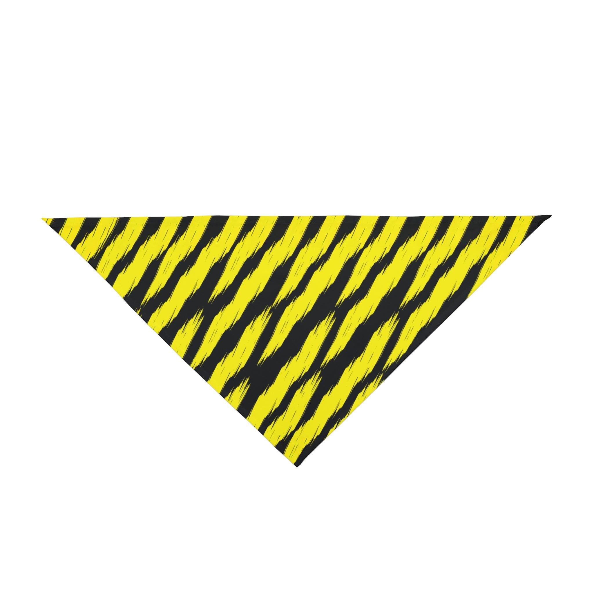 Yellow Black Tiger Stripe Pet Bandana | Animal Print Dog Bandana