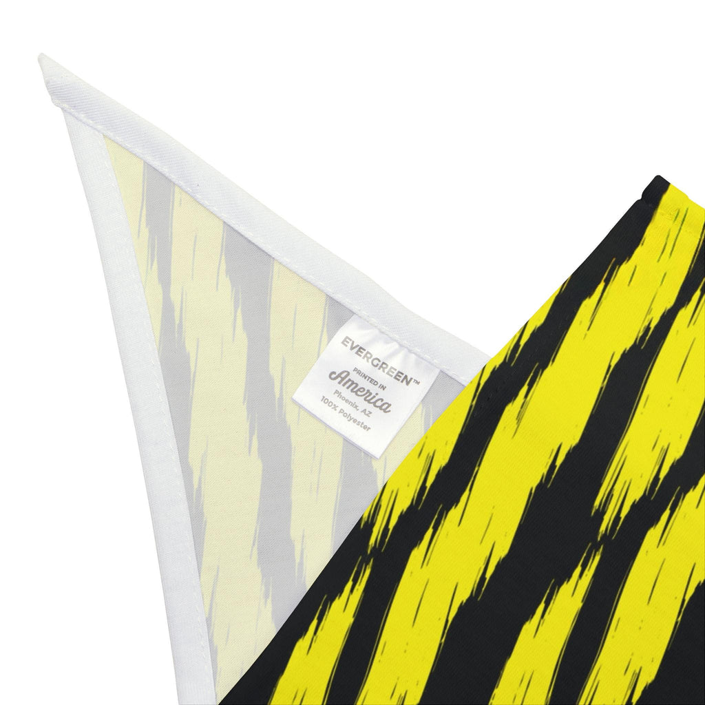 Yellow Black Tiger Stripe Pet Bandana | Animal Print Dog Bandana