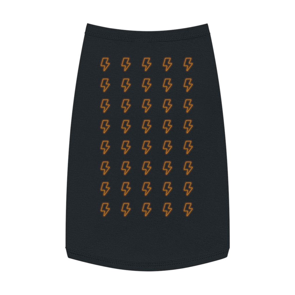 Orange Lightning Bolt Pattern Pet Tank Top | Small Dog Shirt