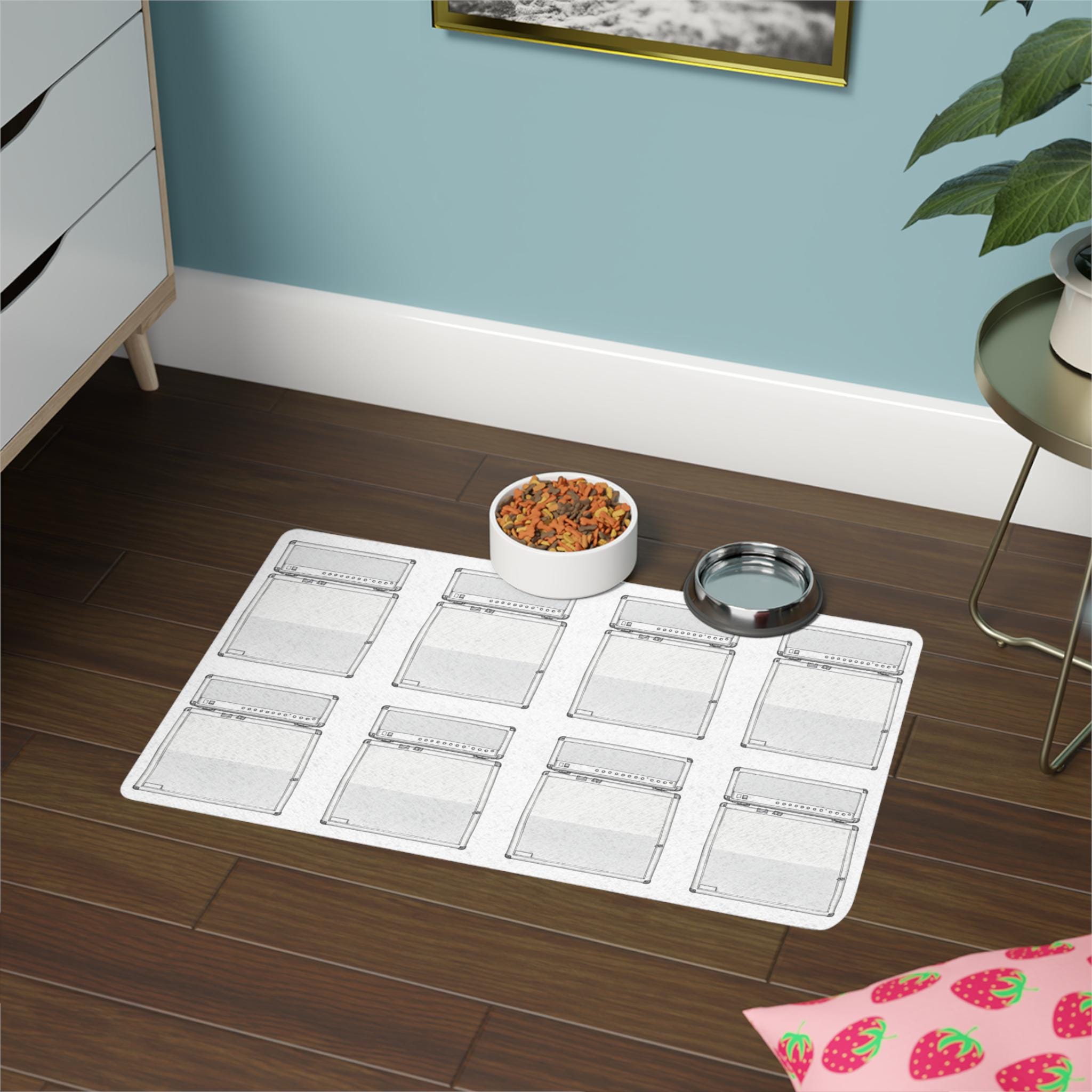 Guitar Amp Pattern Pet Food Mat