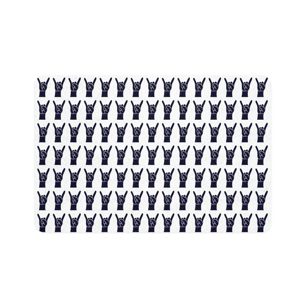 Rock Hands print pattern Pet Food Mat