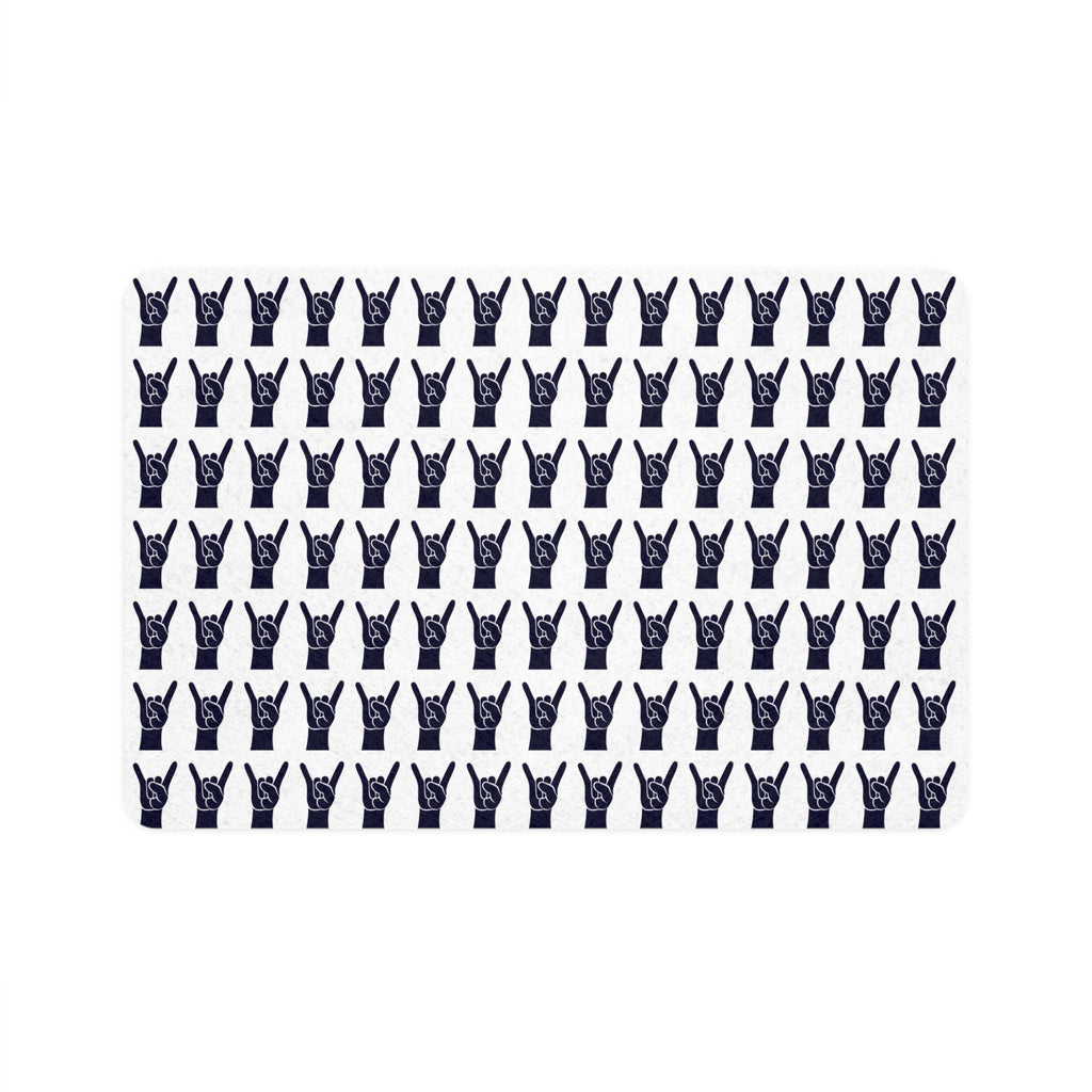 Rock Hands print pattern Pet Food Mat