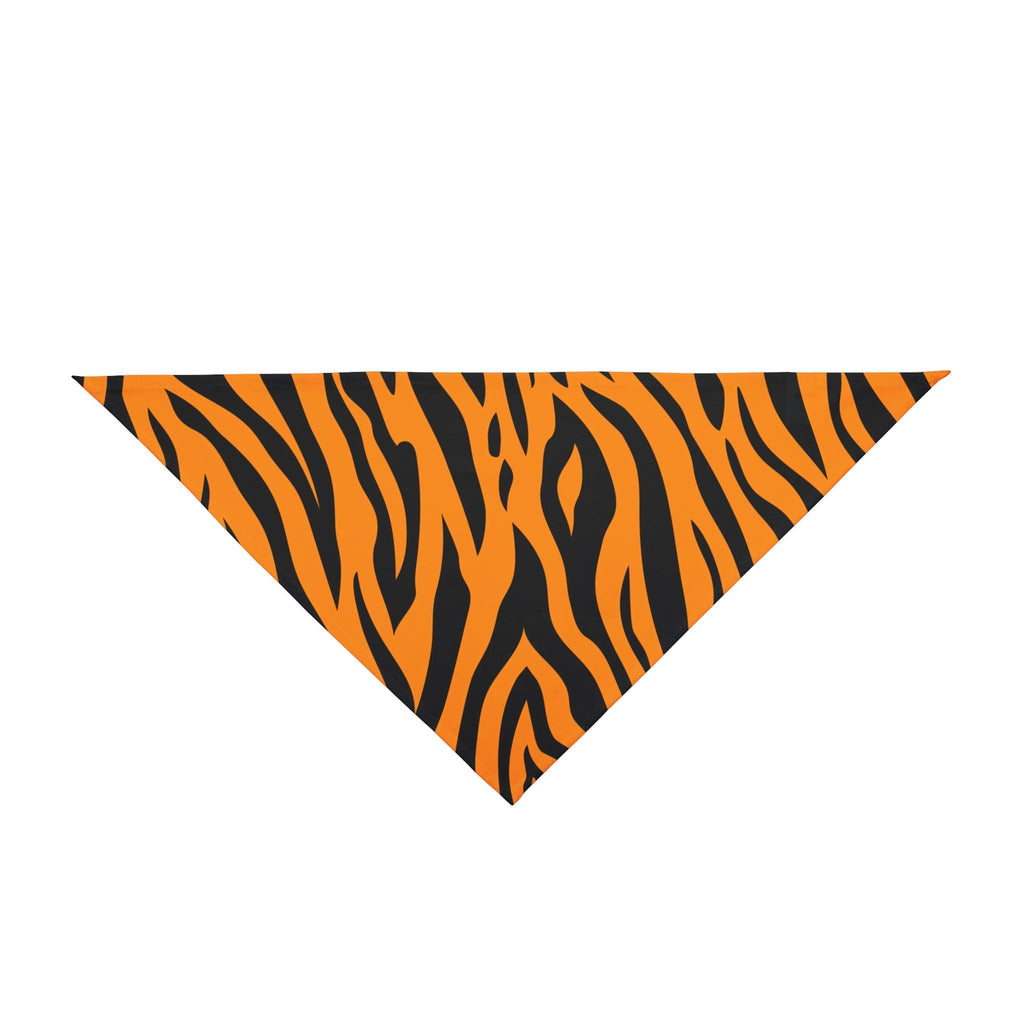 Orange Tiger Stripe Pet Bandana | Animal Print Triangle Scarf