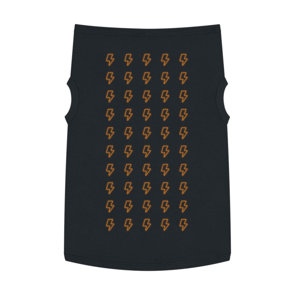Orange Lightning Bolt Pattern Pet Tank Top | Small Dog Shirt
