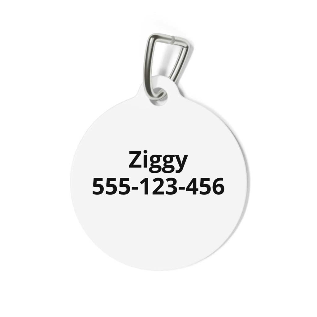 Personalised Pentagram Pet Tag | Round ID Charm, Pagan Witch Symbol