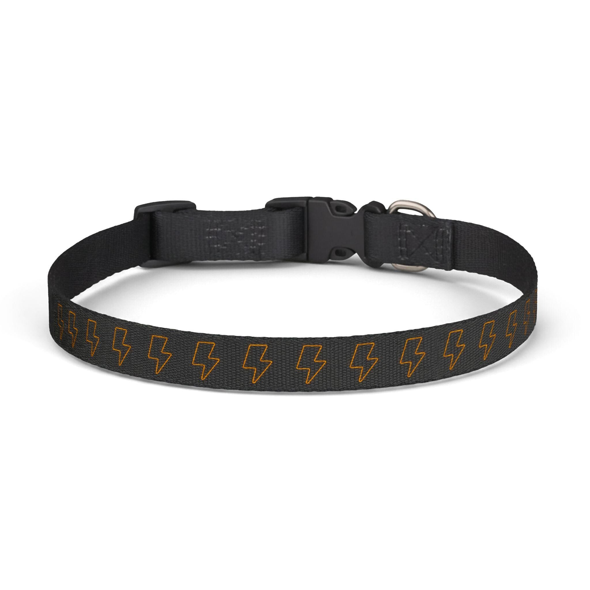 Neon Lightning Bolt Pattern Clip-on Pet Collar | Adjustable Dog Cat Collar
