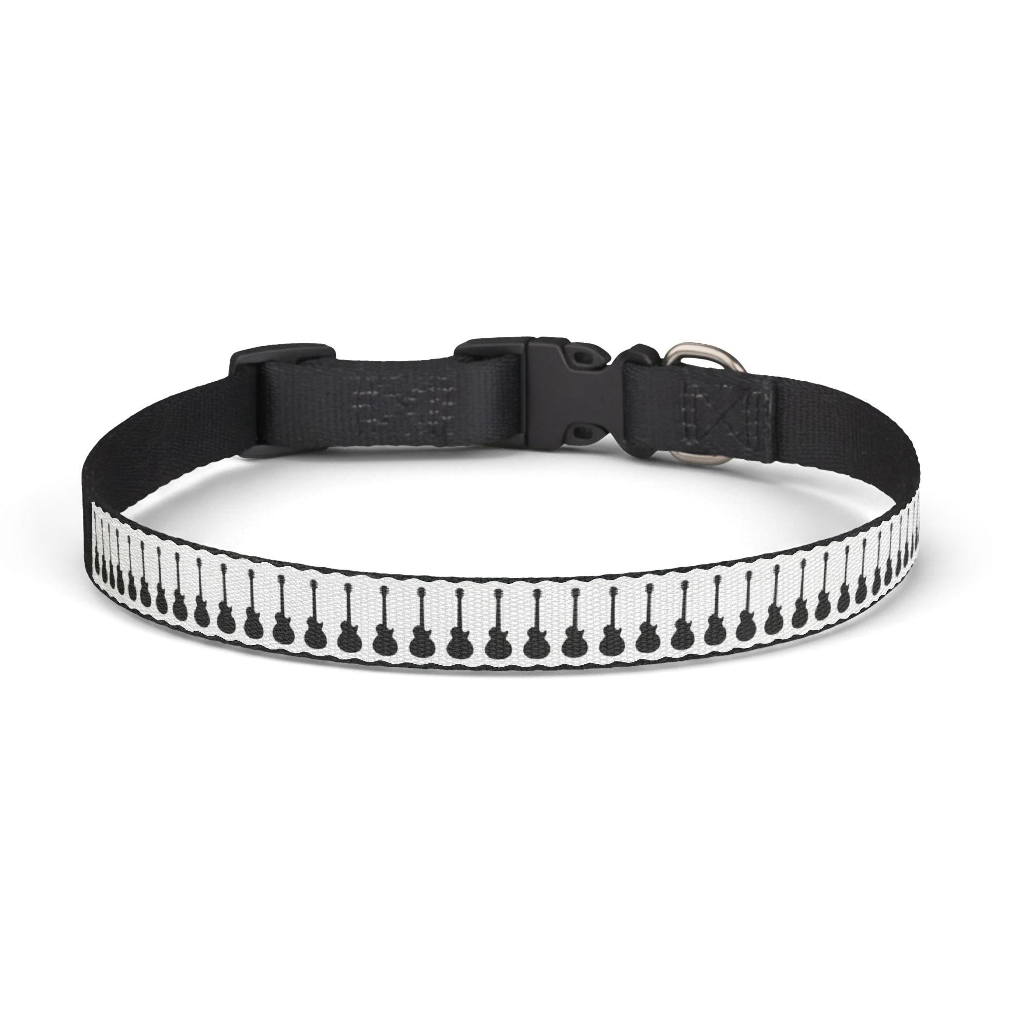 Guitar Pattern Clip-on Pet Collar | Music Themed Dog Collar