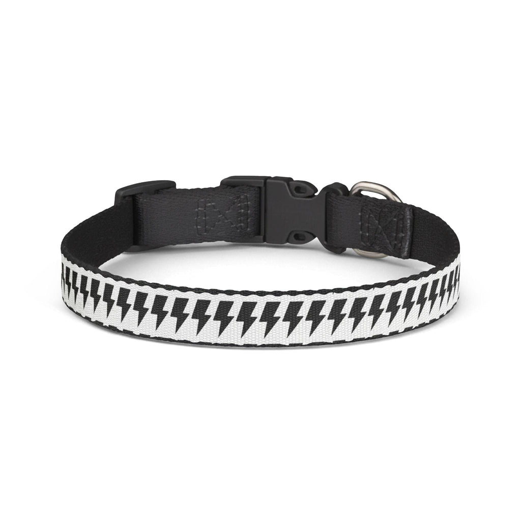 Black Lightning Bolt Clip-on Pet Collar | Adjustable Nylon Collar