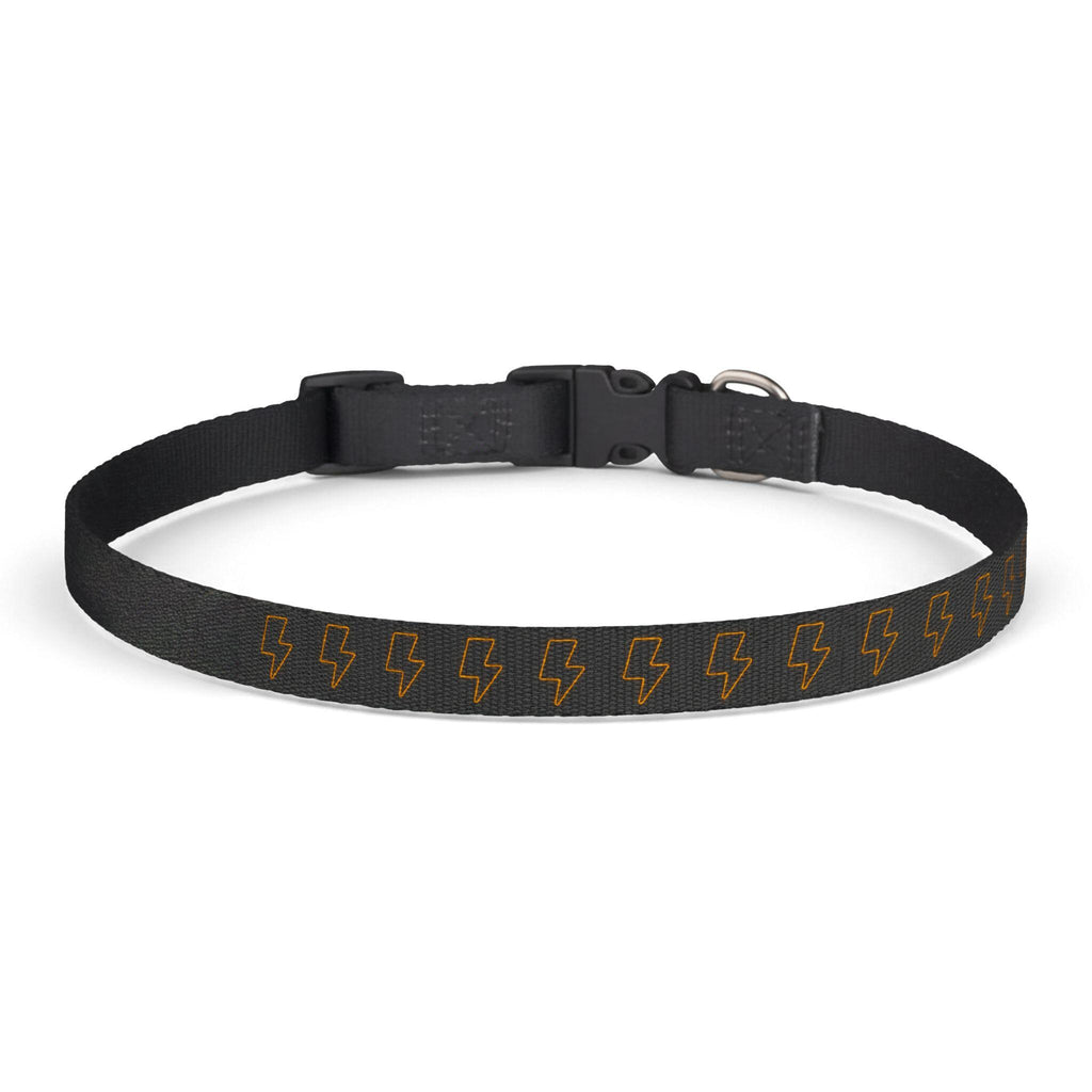 Neon Lightning Bolt Pattern Clip-on Pet Collar | Adjustable Dog Cat Collar