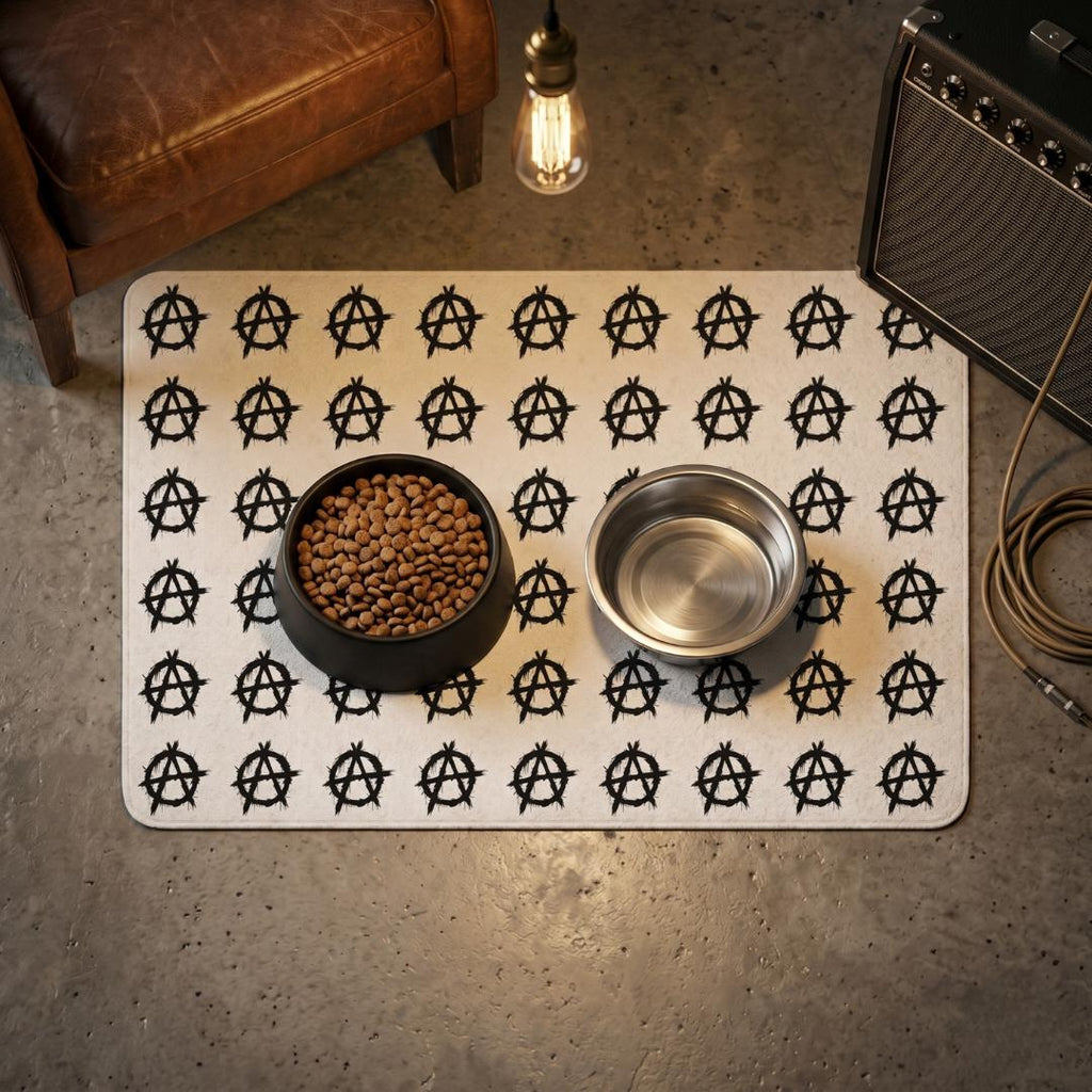 Anarchy Punk Dog Food Mat, Rebel Pet Placemat