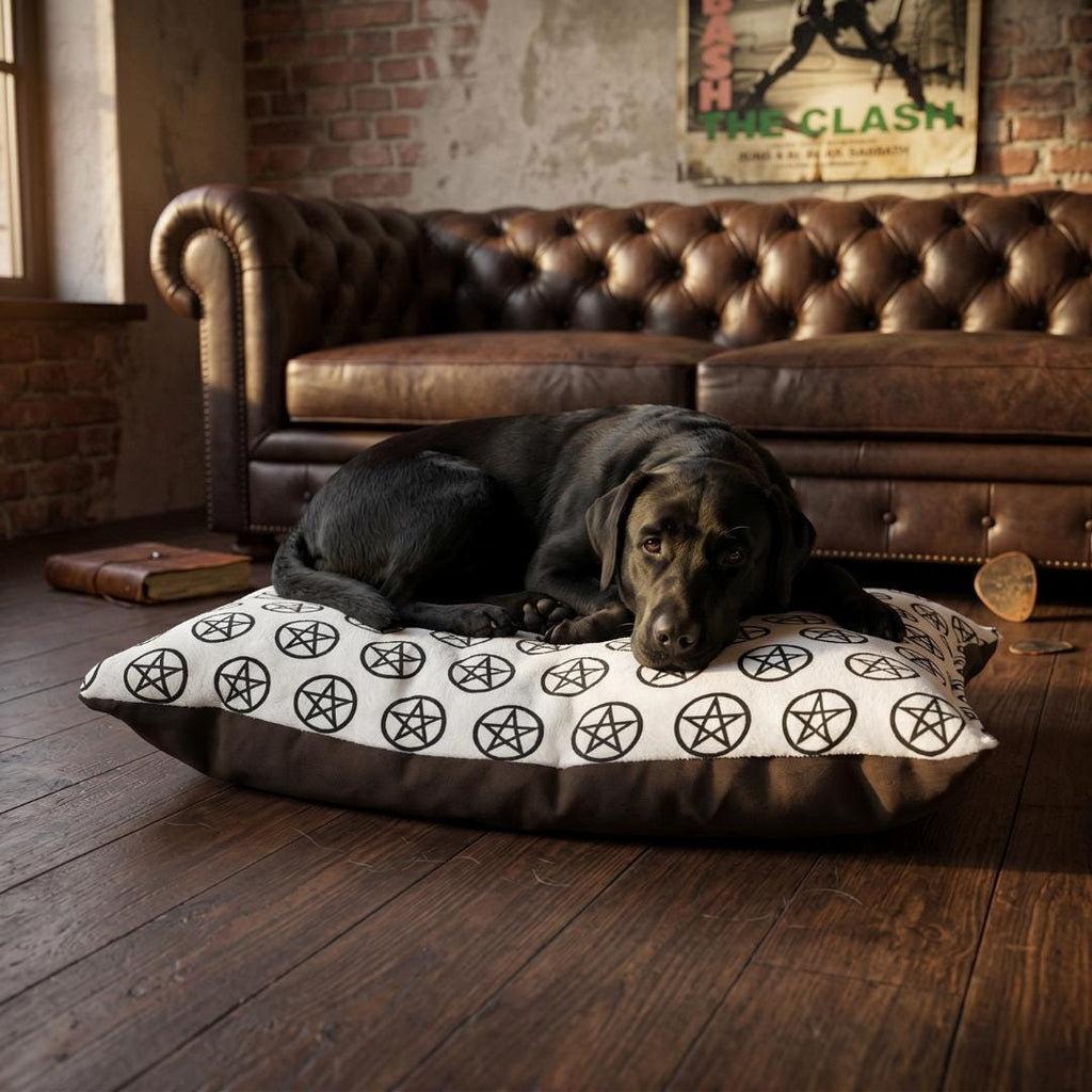 Black Pentagram Pattern Pet Bed |  Print Dog Cat Bed