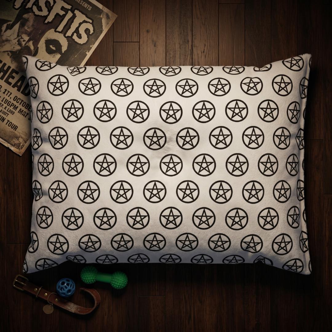 Black Pentagram Pattern Pet Bed |  Print Dog Cat Bed