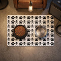 Skull & Crossbones Dog Food Mat, Non-Slip Pet Bowl Placemat