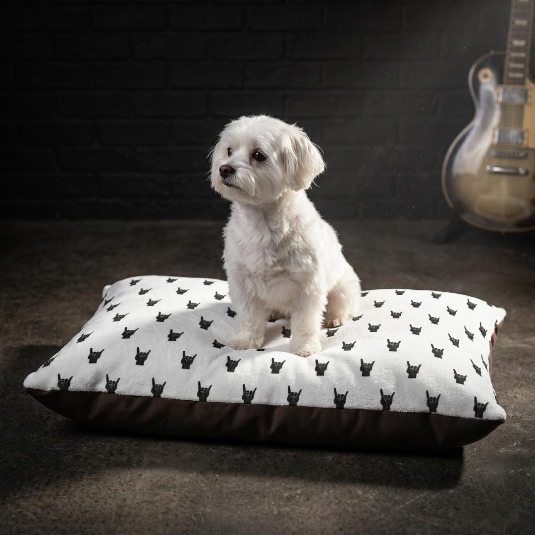 Rock Horns Dog Bed | Heavy Metal Pet Bed