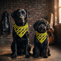 Yellow Black Tiger Stripe Pet Bandana | Animal Print Dog Bandana