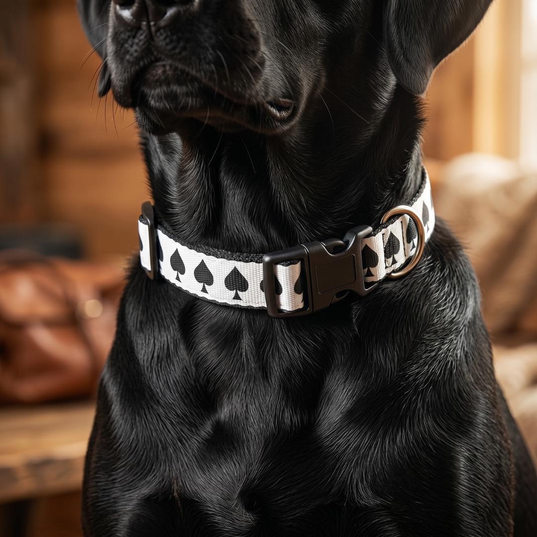 Ace of Spades Pattern Clip-on Pet Collar