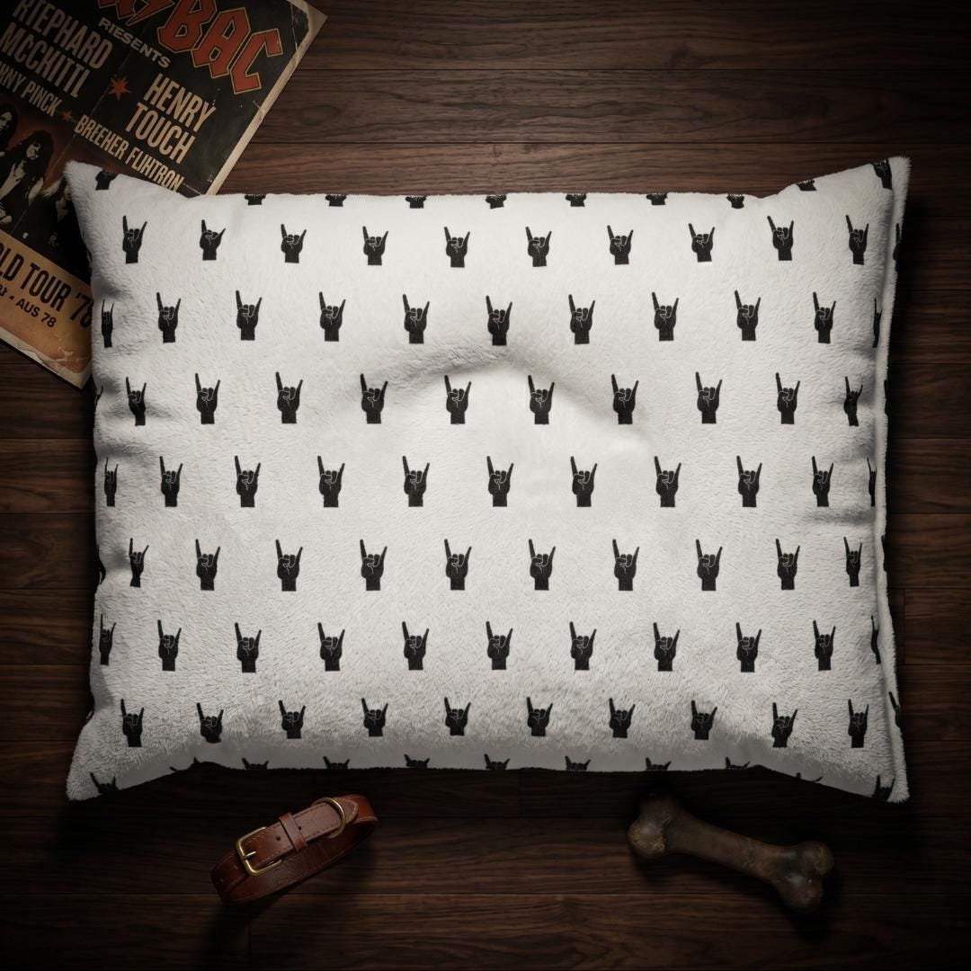 Rock Horns Dog Bed | Heavy Metal Pet Bed