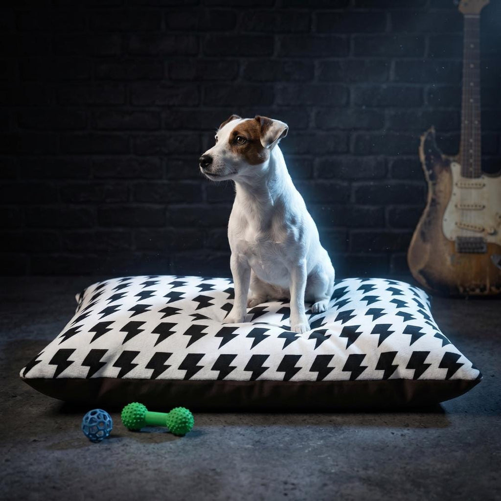 Rock Punk Lightning Bolt Pet Bed | Metal Music Dog Cat Bed